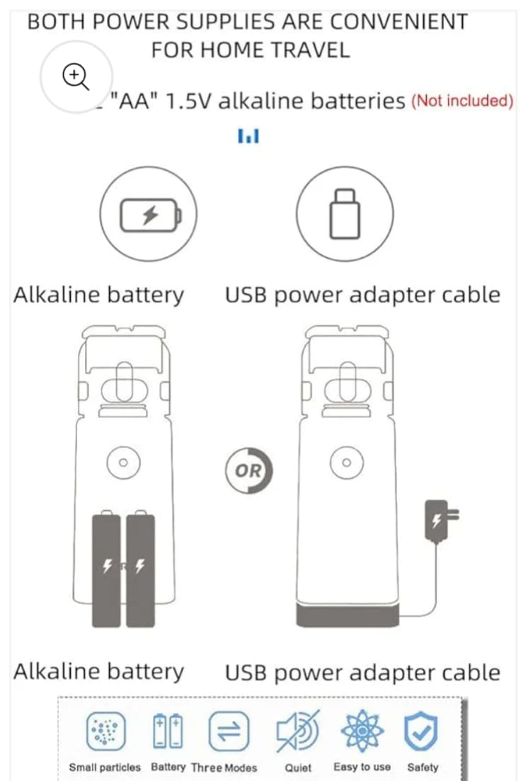 LifeCare Portable Mesh Nebulizer - Dual Power Ultrasonic Atomizer Best Nebulizer For Kids And Adults