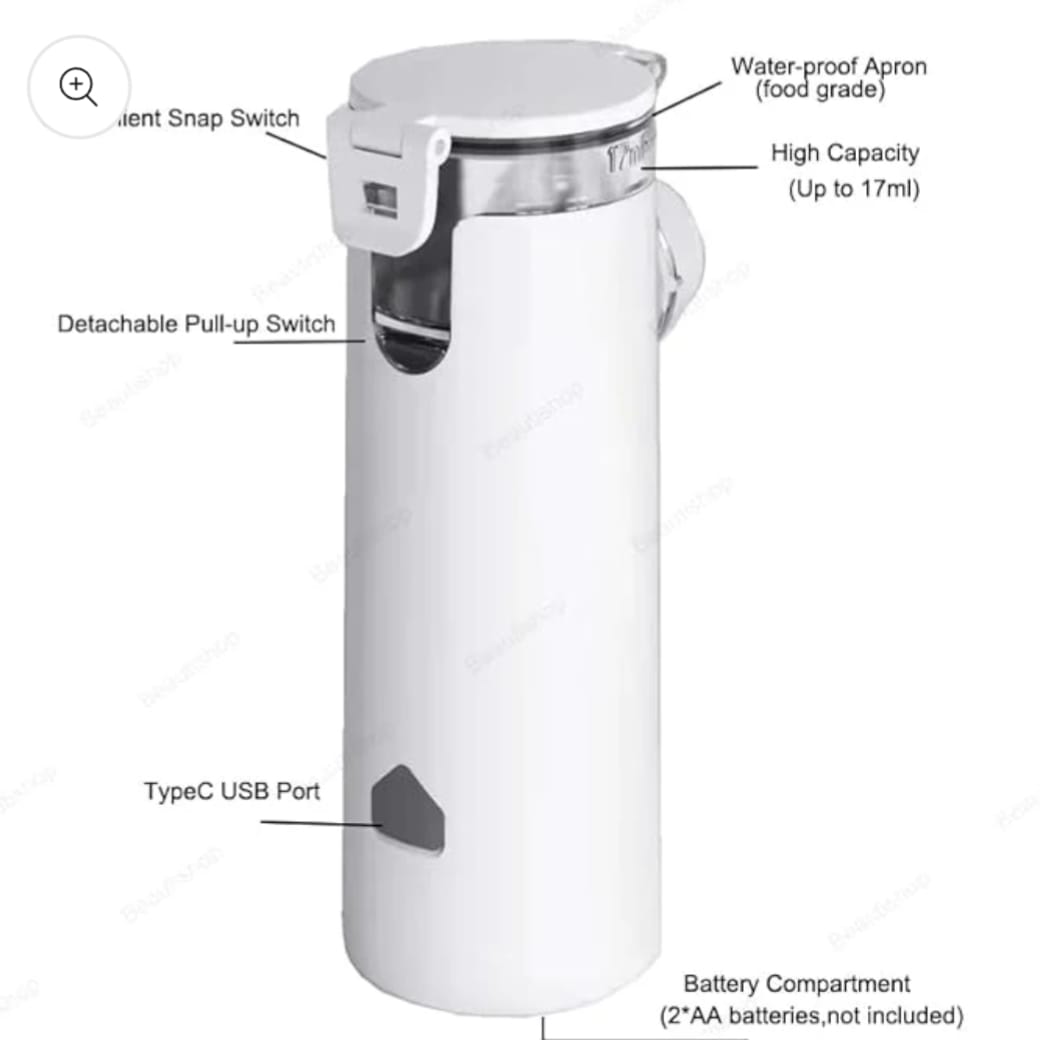 LifeCare Portable Mesh Nebulizer - Dual Power Ultrasonic Atomizer Best Nebulizer For Kids And Adults