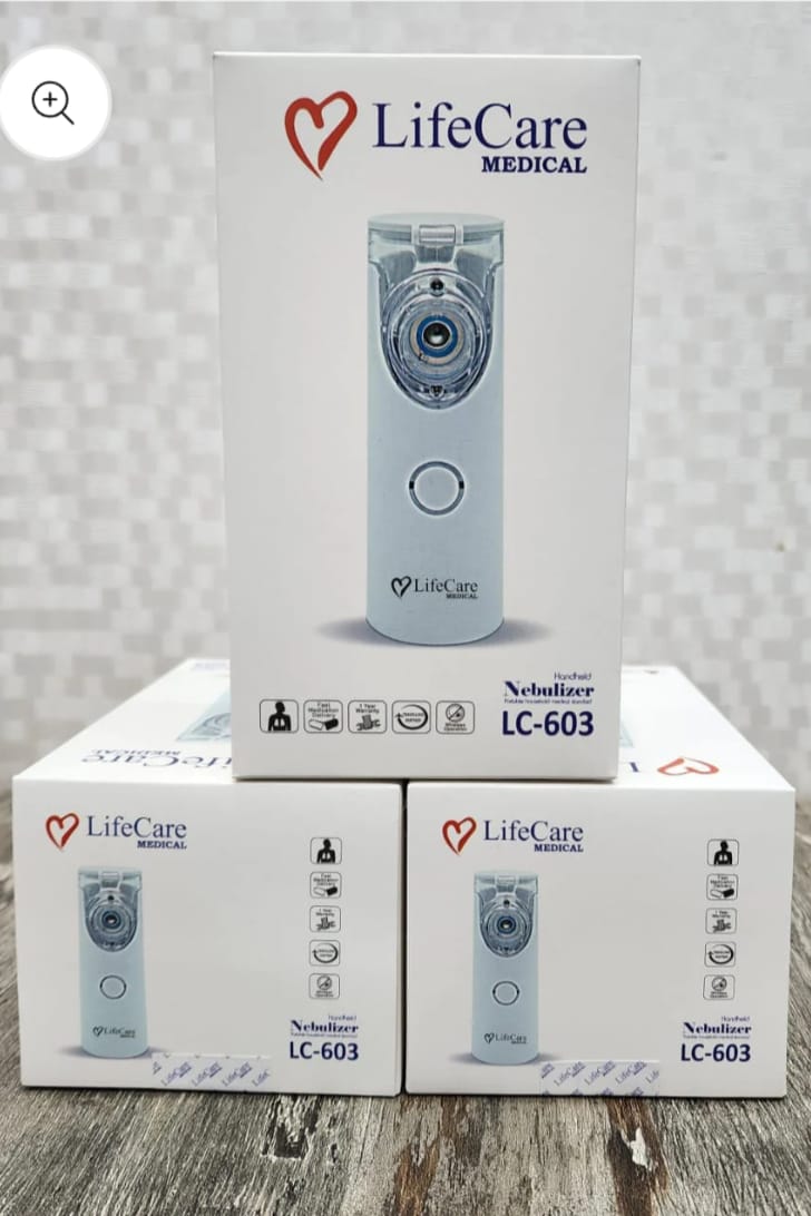 LifeCare Portable Mesh Nebulizer - Dual Power Ultrasonic Atomizer Best Nebulizer For Kids And Adults