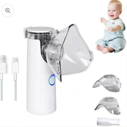 LifeCare Portable Mesh Nebulizer - Dual Power Ultrasonic Atomizer Best Nebulizer For Kids And Adults